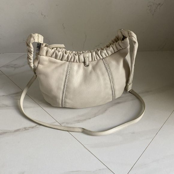 BRIGHTON Off-White Crossbody/Shoulder Leather Bag - Picture 4 of 16